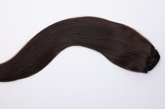 Straight Clip-In Extensions – Dusk (Darkest Brown)