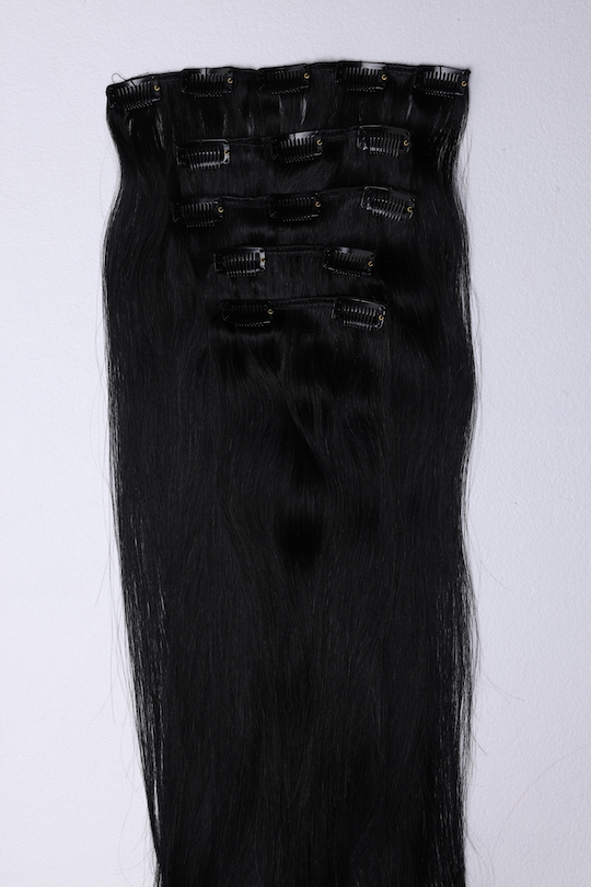 Straight Clip-In Extensions – Cleopatra (Jet Black)