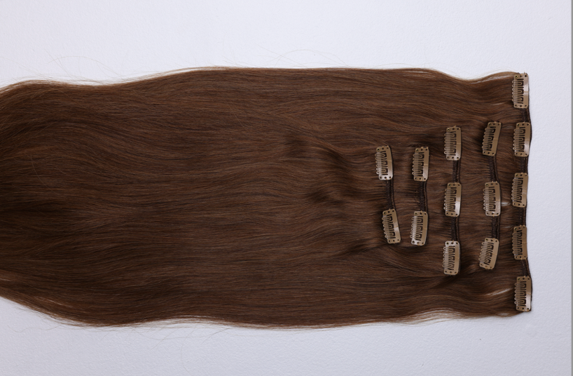 Straight Clip-In Extensions – Sphinx (Middle Light Brown)